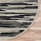 Homeroots 4 ft. Round Black & Gray Camouflage Area Rug 396196 - alternate 8